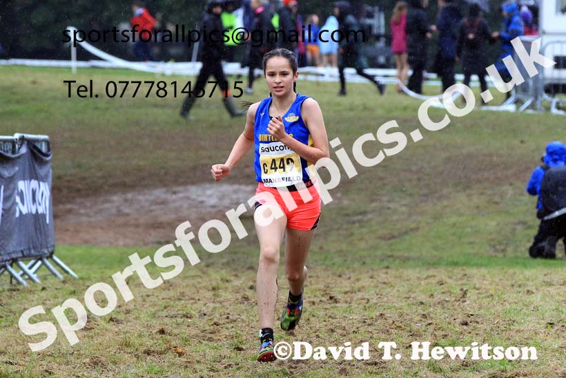 Girls Under-13s 2023 National Cross Country Relays, Berry Hill Park, Mansfield.  Photo: David T. Hewitson/Sports for All Pics